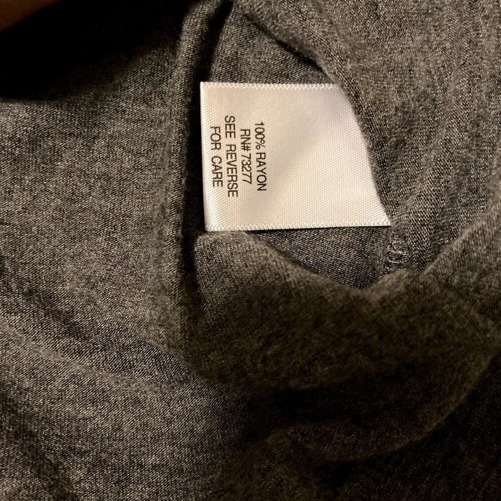 Simply Vera Vera Wang Womens Shirt Top Gray Size Medium Long Sleeve - Picture 5 of 6